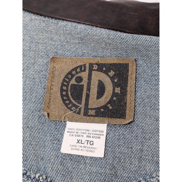 1990's International Denim Gibson Custom Shop Embroidered Denim Jacket, Leather - Picture 2 of 8